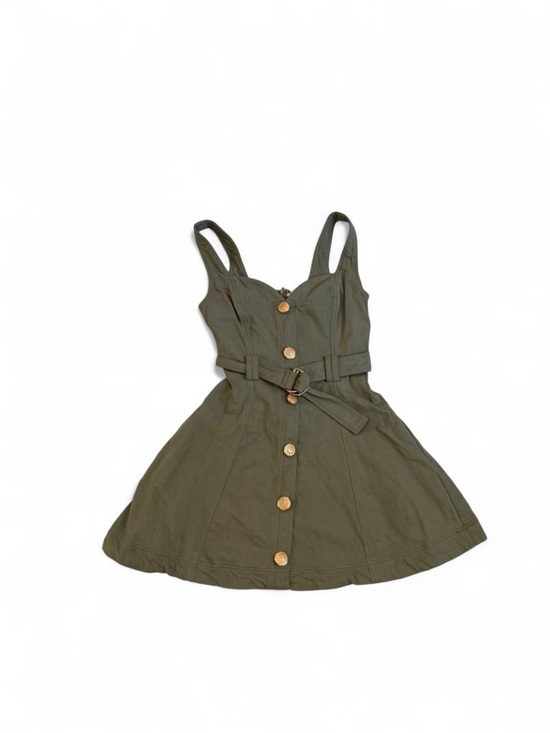 En Créme Dresses & Skirts - En Crème Green Utility Button-Down Mini Dress